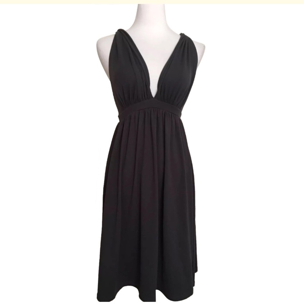 NWT Susana Monaco Gray Twist Back Halter Dress